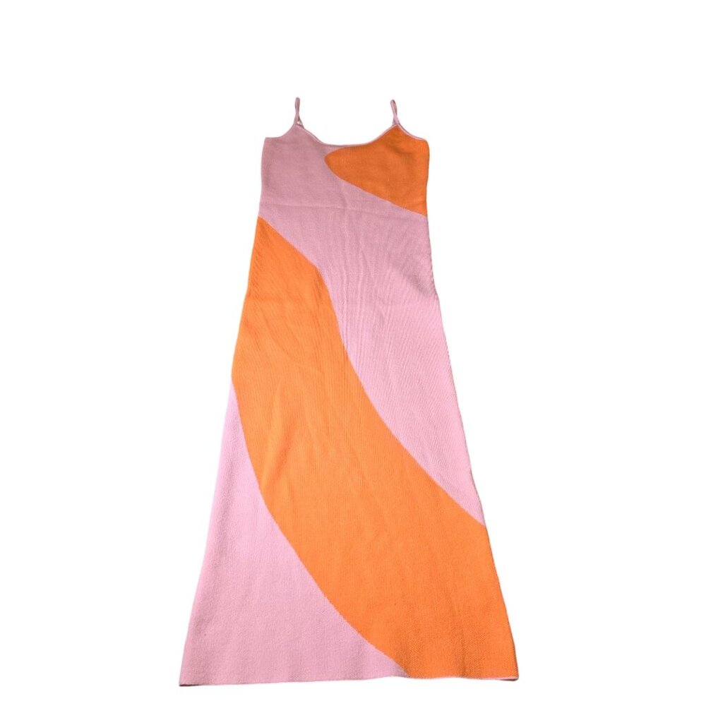 Chloefairy Pink and Orange 60's Inspired‎ Dress Size: S EUC